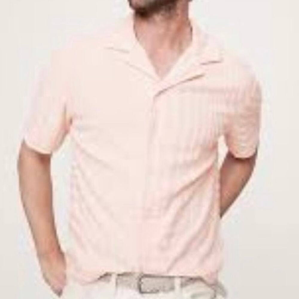 Banana Republic Pink Terry Resort Shirt